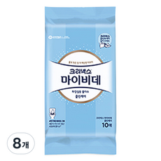 마이비데 클린케어 화장실용 비데물티슈 휴대형, 120g, 10개입, 8개