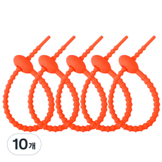 環形束線帶 180mm, 螢光橘, 10個