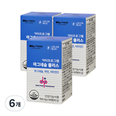 닥터프로그램 마그네슘 플러스 아연 비타민D 42g, 60정, 6개