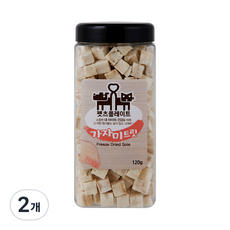 펫츠플레이트 반려동물 동결건조 간식, 가자미트릿, 120g, 2개