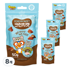 뽀로로펫 크런치캣 간식, 닭고기 + 타우린 혼합맛, 50g, 8개