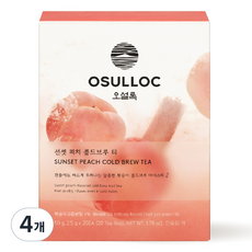 오설록 선셋 피치 콜드브루 티, 2.5g, 20개입, 4개