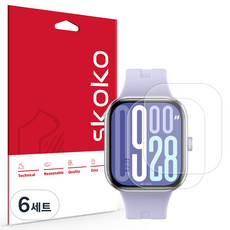 스코코 풀커버 리얼핏 액정보호필름 2p 세트, 6세트