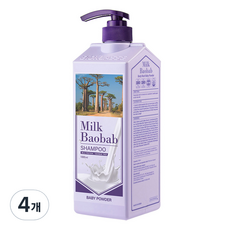 밀크바오밥 샴푸 베이비파우더향, 1L, 4개