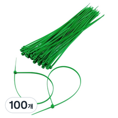 It's Good Ten 植物固定尼龍束線帶, 100個, 綠色