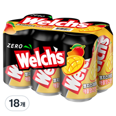 웰치스 제로 애플망고맛, 18개, 355ml