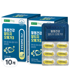 건국유업 혈행건강 알티지 오메가3 30.3g, 30정, 10개