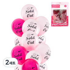 파티쇼 파티 장식 풍선 2종 x 10p 세트, 솔드아웃, 2세트