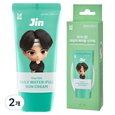 모나미 타이니탄 데일리 워터풀 선크림 진 SPF50+ PA++++, 2개, 50ml