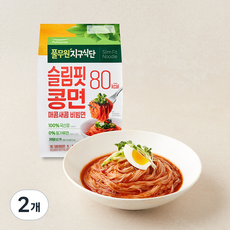 풀무원 지구식단 슬림핏 콩면 매콤새콤 비빔면 4인, 840g, 2개