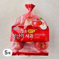 옹달샘 청송 못난이 사과 중과 6~7입, 5개, 1.5kg