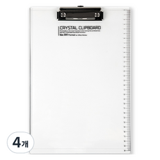 ibis 水晶A4文件板, 4個, 透明