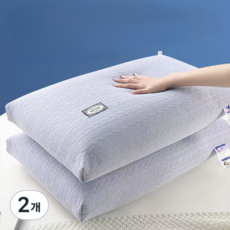 담소온 니트 타입 부드러운 쿠션 베게 900g, 그레이블루, 2개