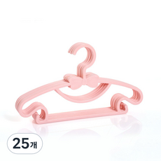 클레르 컬리 리본 옷걸이, 핑크, 25개