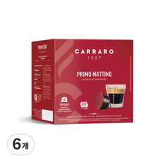 까라로 돌체구스토 호환 프리모 마티노 패밀리팩 캡슐커피, 30개입, 6개, 7g