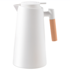 TLYS-J 北歐風玻璃內膽保溫壺, 1個, 1L, 珠光白