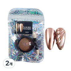 金屬光澤鏡面美甲粉, 古銅色, 2個