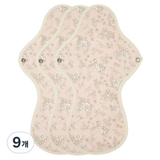 Weasley 的媽媽 Pink Flower 一夜之間製作的棉質衛生巾, 夜用型(34cm), 1片, 9片