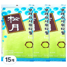 Songwol 松月 清新沐浴巾, 淺綠色, 15個, 1入