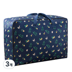 파라다이소 가벼운 이동가방 계절의류 이불 보관 비비드 패턴 패브릭 수납 가방, 02, 3개