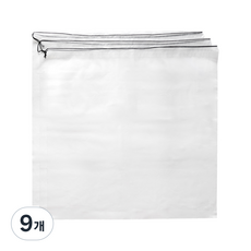 탐사 끈으로 조이는 두꺼운 비닐봉투 100 x 100 cm, 투명, 9개