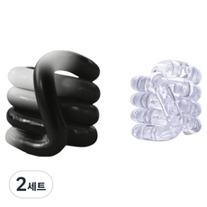 다다랜드 컬러풀 트위스트 온도변화 팝 튜브 손장난감 2종 세트, 블랙, 화이트, 2세트