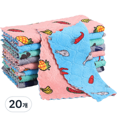 LIFELIVINGCHECKIN 超細纖維高級天鵝絨角色魔法抹布 隨機出貨, 20個