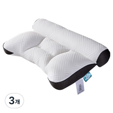 舒適睡眠分段頸椎睡眠枕頭, 3個, 白色