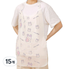 Mona Home 簡易腰部綁帶多用途長版拋棄式圍裙 83cm, 霧兔, 15個