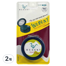 WEDENT 威登 小型粗線牙線 綠色, 2個, 1入, 46m