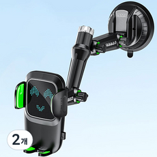 앞날창창 차량용 핸드폰 대시보드 흡착식 휴대폰 거치대, 그린, 2개