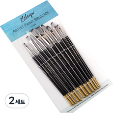 마켓피아 전문가용 다용도 미술붓 세트, 12종, 2세트