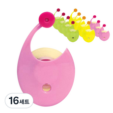 프롬 돌돌 테이프 디스펜서 3종, 핑크, 그린, 옐로우, 16세트