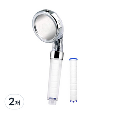 3段式增壓蓮蓬頭+替換濾芯組, 混色, 2組