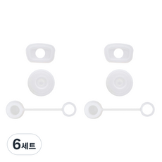 金怪獸 隨行杯防漏吸管蓋 + 防漏塞 + 止漏塞套組, 透明, 6套