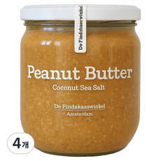 더핀더가스빈컬 땅콩버터 코코넛 바다소금, 4개, 380g
