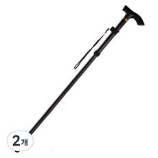 아웃도어 폴딩 스틱 휴대용 지팡이, 상품2 블랙, 2개
