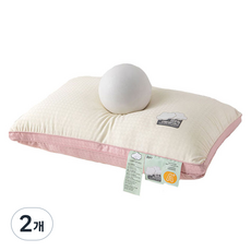 순잠 몽실구름 수면베개, 핑크, 2개