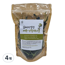 도담들 삶아서 말린 제주 건유채나물, 100g, 4개