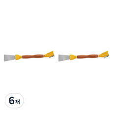 곰지홈 주방 기름때 제거 틈새 청소솔, 오렌지, 6개