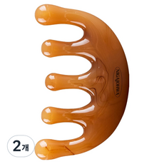 Nigajowa 頭皮按摩半圓形刮痧板, 2個, 棕色