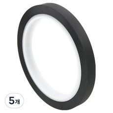컴스 전기 절연 비닐 테이프 black 1cm BF708, 5개