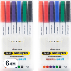 Lineplus 油性筆 1mm 6色組, 混合顏色, 6套