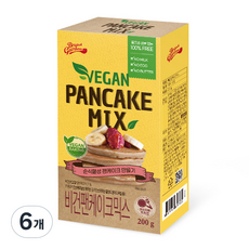 브레드가든 비건 팬케이크 믹스, 200g, 6개