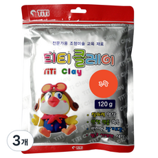 티티 클레이, 주황, 120g, 3개