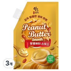 일품미가 스무스 100% 땅콩버터 잼, 3개, 1kg