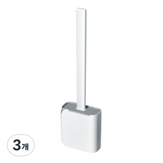 금깨비 소프트 변기 브러쉬 세트 스탠드형, 화이트, 3개