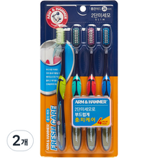 ARM&HAMMER Fresh Care小蘇打2段細毛牙刷, 4件, 2個