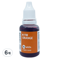 엘틴푸드칼라 진한 주황, 20g, 6개