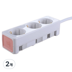 네모탭 더슬림 개별형 멀티 콘센트 3구 SPY-SS3, 3m, CORAL, 2개